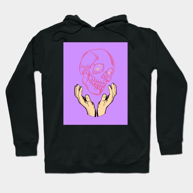 Magic skull tarot controlling hands illustration Hoodie by TTWW Studios